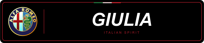 Cache plaque Alfa Romeo Giulia