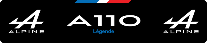 Cache plaque Alpine A110 Légende