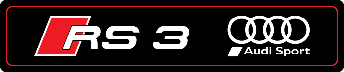 Cache plaque Audi RS3 LOGO