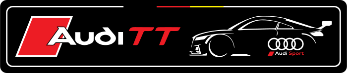 Cache plaque Audi TT Sport Silhouette