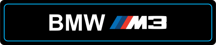 Cache plaque BMW M3