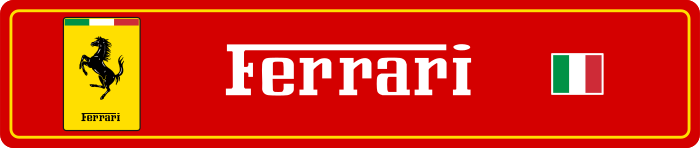 Cache plaque Ferrari Signature Rouge