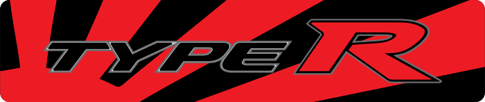 Cache plaque Honda Type R Rouge Graphique