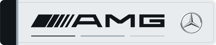 Cache plaque Mercedes-Benz AMG Silver