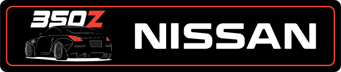 Cache plaque Nissan 350Z Contour Rouge