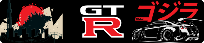 Cache plaque Nissan GT-R Godzilla