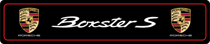 Cache plaque Porsche Boxster S Contour Rouge