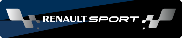 Cache plaque Renault rs sport iron blue
