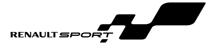 Cache plaque Renault Sport Damier Blanc