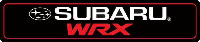 Cache plaque Subaru WRX Rouge Double Ligne